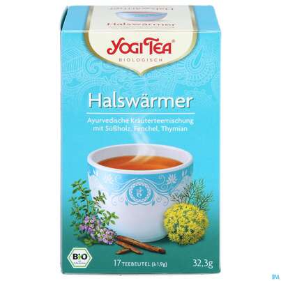 Sie sehen eine Packung Yogi Tea Bio Halswaermer 32,3g 17st, Produktbild: 01 Yogi Tea Bio Halswaermer 32,3g 17st, A-Nr.: 5749984 - 01