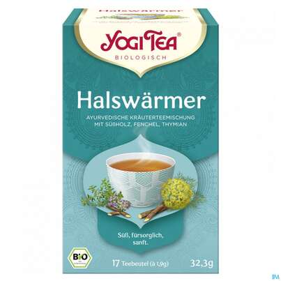 Sie sehen eine Packung Yogi Tea Bio Halswaermer 32,3g 17st, Produktbild: 03 Yogi Tea Bio Halswaermer 32,3g 17st, A-Nr.: 5749984 - 03