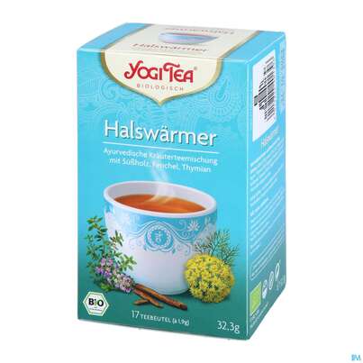 Sie sehen eine Packung Yogi Tea Bio Halswaermer 32,3g 17st, Produktbild: 04 Yogi Tea Bio Halswaermer 32,3g 17st, A-Nr.: 5749984 - 04