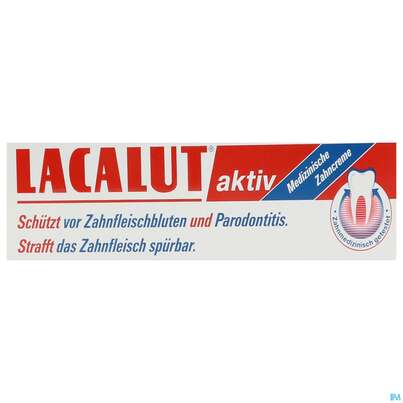Sie sehen eine Packung Zahnpaste Lacalut Aktiv -dr.theiss 100ml, Produktbild: 01 Zahnpaste Lacalut Aktiv -dr.theiss 100ml, A-Nr.: 3433053 - 01