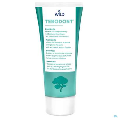Sie sehen eine Packung Zahnpaste Tebodont (ohne Fluorid) 75ml, Produktbild: 01 Zahnpaste Tebodont (ohne Fluorid) 75ml, A-Nr.: 3090104 - 01