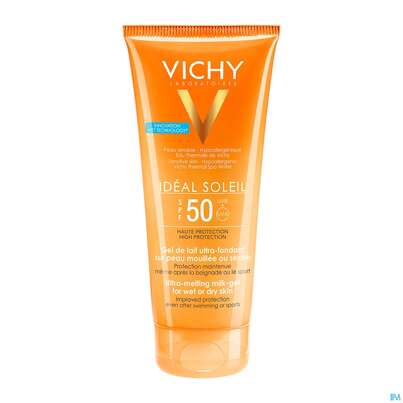 Sie sehen eine Packung Sonnenprodukte Vichy Ideal Soleil Wet Gel-milch Lsf 50 200ml, Produktbild: 03 Sonnenprodukte Vichy Ideal Soleil Wet Gel-milch Lsf 50 200ml, A-Nr.: 4400825 - 03
