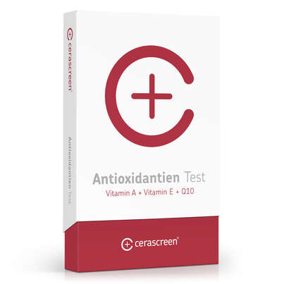 Sie sehen eine Packung cerascreen Antioxidantien Test, Produktbild: 01 cerascreen Antioxidantien Test, A-Nr.: 5705225 - 01