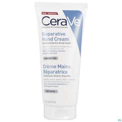 Sie sehen eine Packung Cerave Regenerierende Handcreme 100ml, Produktbild: 01 Cerave Regenerierende Handcreme 100ml, A-Nr.: 5381975 - 01