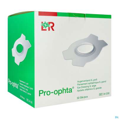 Sie sehen eine Packung Augenpflaster Pro-ophta S Gross 78x114mm 50st, Produktbild: 02 Augenpflaster Pro-ophta S Gross 78x114mm 50st, A-Nr.: 1753256 - 02