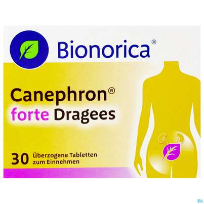 Sie sehen eine Packung Canephron Drag Forte 30st, Produktbild: 01 Canephron Drag Forte 30st, A-Nr.: 4964723 - 01