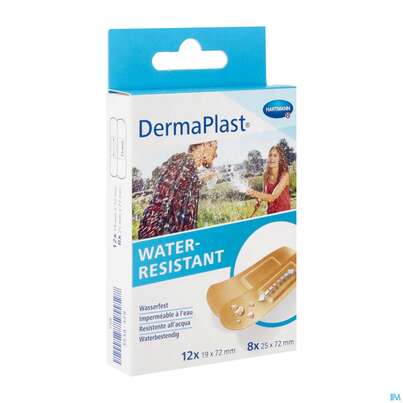 Sie sehen eine Packung Wundpflaster Dermaplast/water Resistant Strips 2 Groessen 20st, Produktbild: 02 Wundpflaster Dermaplast/water Resistant Strips 2 Groessen 20st, A-Nr.: 3047255 - 02