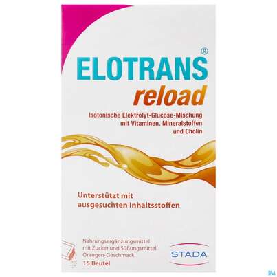 Sie sehen eine Packung Elotrans Reload Pulver Orange Beute 15st, Produktbild: 02 Elotrans Reload Pulver Orange Beute 15st, A-Nr.: 5724406 - 02