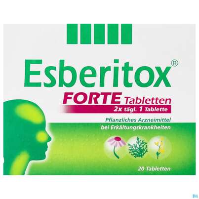 Sie sehen eine Packung Esberitox Forte Tabl 20st, Produktbild: 01 Esberitox Forte Tabl 20st, A-Nr.: 5521821 - 01