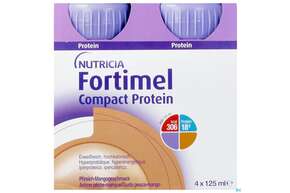 Fortimel/compact/protein 125ml Vitalflasche Mango Pfirsich 4st, A-Nr.: 4804528 - 01