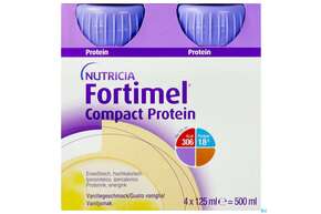Fortimel/compact/protein 125ml Vitalflasche Vanille 4st, A-Nr.: 3948633 - 01