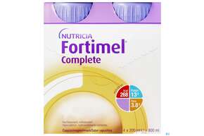 Fortimel/complete 200ml Vitalflasche Cappuccino 4st, A-Nr.: 3664798 - 01