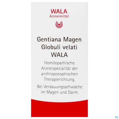 Sie sehen eine Packung Gentiana Magen Wala Globuli Velati 20g, Produktbild: 01 Gentiana Magen Wala Globuli Velati 20g, A-Nr.: 4480758 - 01