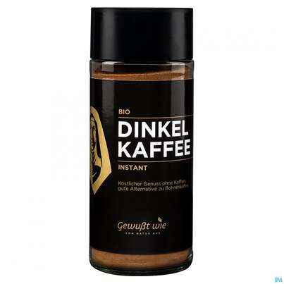 Sie sehen eine Packung Gewusst Wie Bio Hildegard Dinkel Kaffee Instant 100g, Produktbild: 01 Gewusst Wie Bio Hildegard Dinkel Kaffee Instant 100g, A-Nr.: 4765389 - 01