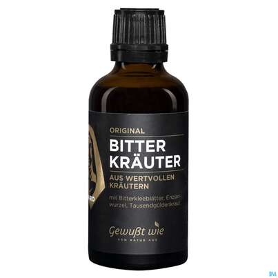 Sie sehen eine Packung Gewusst Wie Hildegard Bitterkraeuter 50ml, Produktbild: 01 Gewusst Wie Hildegard Bitterkraeuter 50ml, A-Nr.: 5067196 - 01
