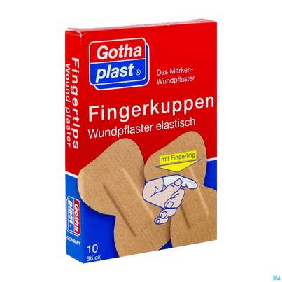 Sie sehen eine Packung Wundpflaster -gothaplast Fingerkuppen Elastisch Fingerling 10st, Produktbild: 02 Wundpflaster -gothaplast Fingerkuppen Elastisch Fingerling 10st, A-Nr.: 3425964 - 02