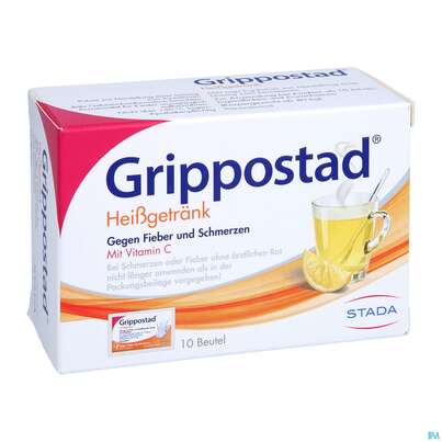 Sie sehen eine Packung Grippostad Heissgetraenk Pulver Beutel 10st, Produktbild: 04 Grippostad Heissgetraenk Pulver Beutel 10st, A-Nr.: 2436730 - 04