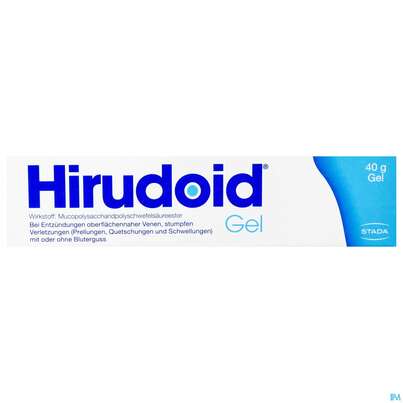 Sie sehen eine Packung Hirudoid Gel 40g, Produktbild: 01 Hirudoid Gel 40g, A-Nr.: 0063756 - 01