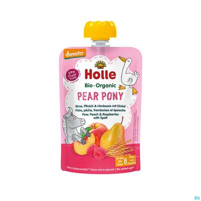 Holle Demeter Bio Fruechtepueree Ab 1 Jahr Pear Pony Birne Pfirsich/himbee/dinkel 100g, A-Nr.: 5080819 - 02
