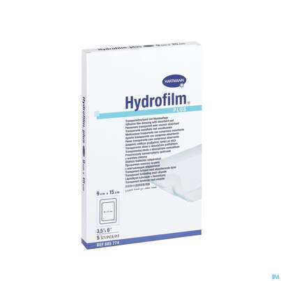 Sie sehen eine Packung Wundverband Hydrofilm/plus 9x 15cm 1st, Produktbild: 03 Wundverband Hydrofilm/plus 9x 15cm 1st, A-Nr.: 4261832 - 03