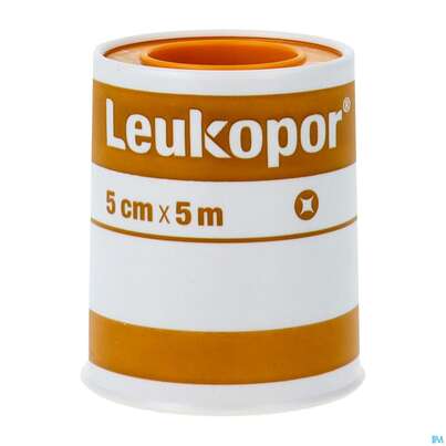 Sie sehen eine Packung Wundpflaster Leukopor Rollenpflaster 5mx 5cm 0247400 1st, Produktbild: 02 Wundpflaster Leukopor Rollenpflaster 5mx 5cm 0247400 1st, A-Nr.: 5020556 - 02