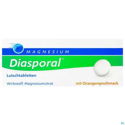 Sie sehen eine Packung Magnesium-diasporal Lutschtabl 50st, Produktbild: 01 Magnesium-diasporal Lutschtabl 50st, A-Nr.: 1306238 - 01