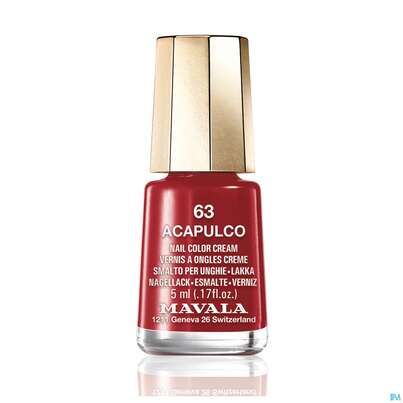 Sie sehen eine Packung Mavala Nagellacke 63 Acapulko 5ml, Produktbild: 02 Mavala Nagellacke 63 Acapulko 5ml, A-Nr.: 3652594 - 02