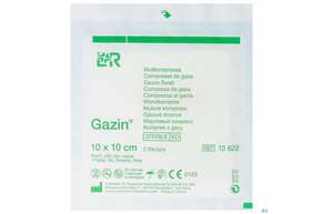 Mullkompressen Gazin Baumw.17faedig Steril 8fach 10x 10cm 2st, A-Nr.: 2570078 - 01