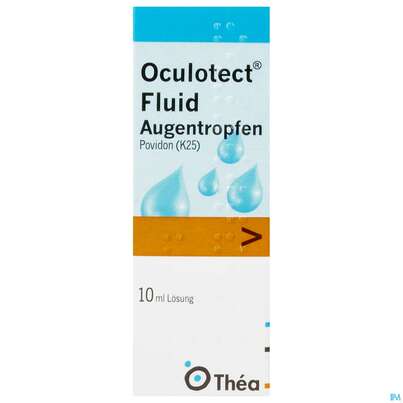 Sie sehen eine Packung Oculotect Fluid Augentrofpen 10ml, Produktbild: 01 Oculotect Fluid Augentrofpen 10ml, A-Nr.: 1306161 - 01