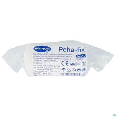 Sie sehen eine Packung Elastische Binden Peha-fix Fixierbinde 4mx 6cm 1st, Produktbild: 01 Elastische Binden Peha-fix Fixierbinde 4mx 6cm 1st, A-Nr.: 4902805 - 01