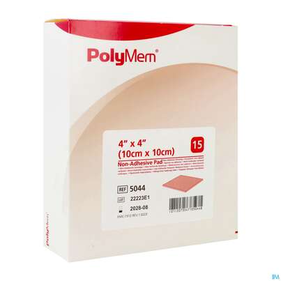Sie sehen eine Packung Wundauflagen Polymem Non Adhesive 10x 10cm Nr 5044 15st, Produktbild: 02 Wundauflagen Polymem Non Adhesive 10x 10cm Nr 5044 15st, A-Nr.: 3042507 - 02
