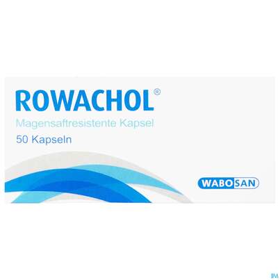 Sie sehen eine Packung Rowachol Kapseln 50st, Produktbild: 02 Rowachol Kapseln 50st, A-Nr.: 0049992 - 02