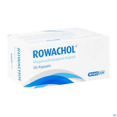 Sie sehen eine Packung Rowachol Kapseln 50st, Produktbild: 03 Rowachol Kapseln 50st, A-Nr.: 0049992 - 03