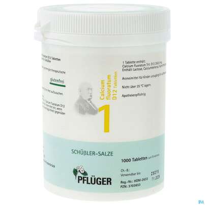 Sie sehen eine Packung Schuess 1 Calc Fl D12 Pflu 250g, Produktbild: 01 Schuess 1 Calc Fl D12 Pflu 250g, A-Nr.: 3703653 - 01
