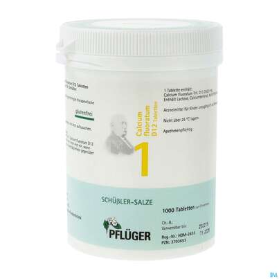 Sie sehen eine Packung Schuess 1 Calc Fl D12 Pflu 250g, Produktbild: 02 Schuess 1 Calc Fl D12 Pflu 250g, A-Nr.: 3703653 - 02