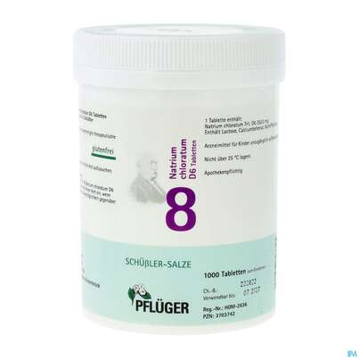 Sie sehen eine Packung Schuess 8 Na Chl D 6 Pflu 250g, Produktbild: 02 Schuess 8 Na Chl D 6 Pflu 250g, A-Nr.: 3703742 - 02