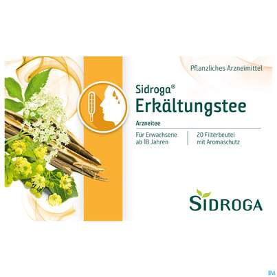 Sie sehen eine Packung Sidroga Tee Doppelkammerbeutel Erkaeltung 20st, Produktbild: 02 Sidroga Tee Doppelkammerbeutel Erkaeltung 20st, A-Nr.: 1287363 - 02
