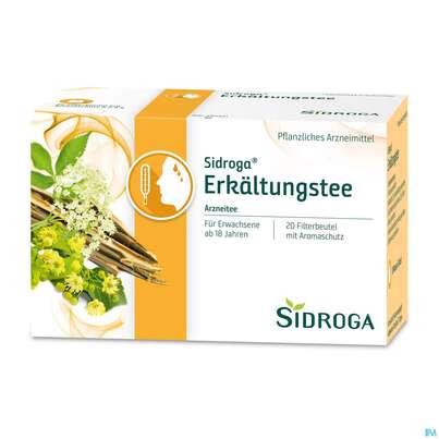 Sie sehen eine Packung Sidroga Tee Doppelkammerbeutel Erkaeltung 20st, Produktbild: 05 Sidroga Tee Doppelkammerbeutel Erkaeltung 20st, A-Nr.: 1287363 - 05