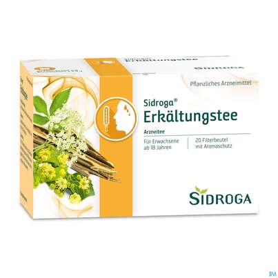 Sie sehen eine Packung Sidroga Tee Doppelkammerbeutel Erkaeltung 20st, Produktbild: 06 Sidroga Tee Doppelkammerbeutel Erkaeltung 20st, A-Nr.: 1287363 - 06