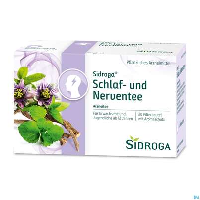 Sie sehen eine Packung Sidroga Tee Doppelkammerbeutel Schlaf +nerventee 20st, Produktbild: 04 Sidroga Tee Doppelkammerbeutel Schlaf +nerventee 20st, A-Nr.: 3903984 - 04