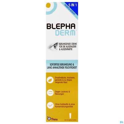 Sie sehen eine Packung Blephaderm Augenlidcreme Konservierungsmittelfrei Ohne Duftstoff 40ml, Produktbild: 01 Blephaderm Augenlidcreme Konservierungsmittelfrei Ohne Duftstoff 40ml, A-Nr.: 5743970 - 01