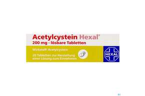 Acetylcystein-hexal Lösbare Tabl 200mg 20st, A-Nr.: 3771672 - 01