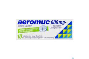 Aeromuc Tabl Löslich 600mg 10st, A-Nr.: 1284962 - 01