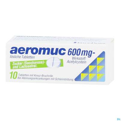 Aeromuc Tabl Löslich 600mg 10st, A-Nr.: 1284962 - 03