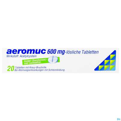 Aeromuc Tabl Löslich 600mg 20st, A-Nr.: 2423420 - 01