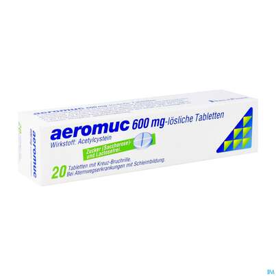 Aeromuc Tabl Löslich 600mg 20st, A-Nr.: 2423420 - 02
