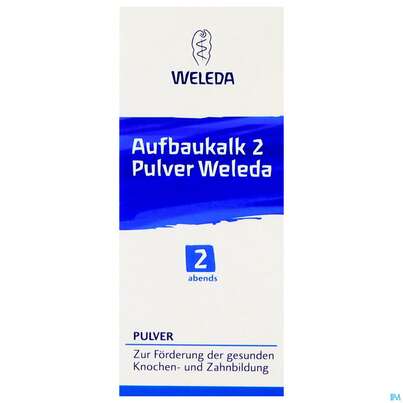 Sie sehen eine Packung Aufbaukalk Pulver 2 Weleda 45g, Produktbild: 01 Aufbaukalk Pulver 2 Weleda 45g, A-Nr.: 4294613 - 01