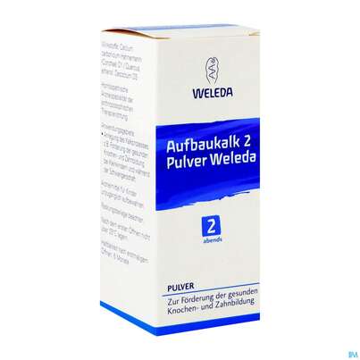 Sie sehen eine Packung Aufbaukalk Pulver 2 Weleda 45g, Produktbild: 02 Aufbaukalk Pulver 2 Weleda 45g, A-Nr.: 4294613 - 02