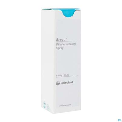 Sie sehen eine Packung Colostomiezubehoer Coloplast/brava Pflasterentferner Spray -col 12010 50ml, Produktbild: 02 Colostomiezubehoer Coloplast/brava Pflasterentferner Spray -col 12010 50ml, A-Nr.: 4096178 - 02
