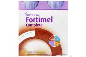 Fortimel/complete 200ml Vitalflasche Schoko 4st, A-Nr.: 3664775 - 01